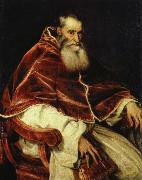 TIZIANO Vecellio paven paulus iii, alexander farnese oil painting reproduction
